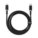 Kabel Baseus Dura USB-C/Lightning 2m 20W černo zlatý