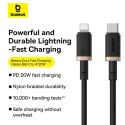 Kabel Baseus Dura USB-C/Lightning 2m 20W černo zlatý