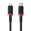 Kabel Baseus Dura USB-C/Lightning 20W 2 m - černo červený