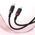 Kabel Baseus Dura USB-C/Lightning 20W 2 m - černo červený