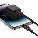 Kabel Baseus Dura USB-C/Lightning 20W 2 m - černo červený
