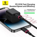 Kabel Baseus Dura USB-C/Lightning 20W 2 m - černo červený