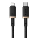 Kabel Baseus Dura USB-C/Lightning 1 m 20W - černo zlatý