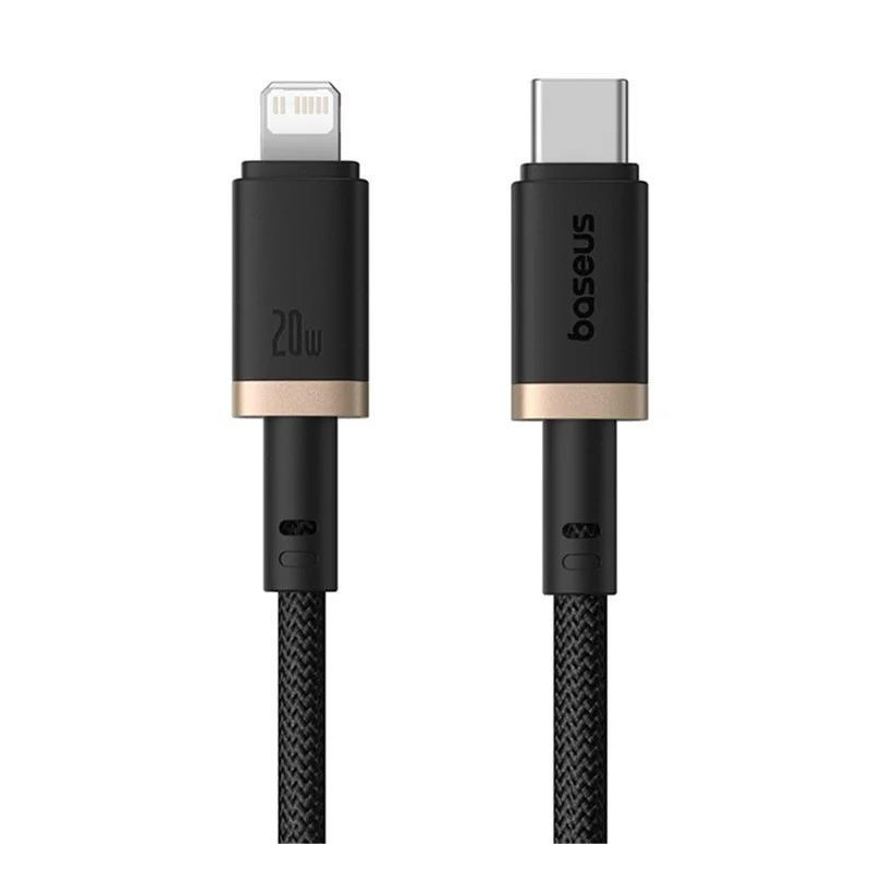 Kabel Baseus Dura USB-C/Lightning 1m 20W pro zařízení - černo zlatý