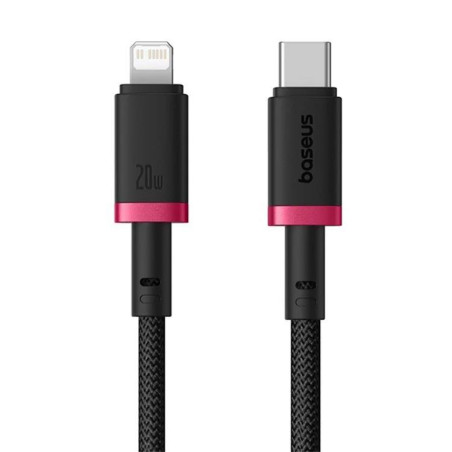 Kabel Baseus Dura USB-C/Lightning 20W 1 m - černo-červený