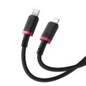 Kabel Baseus Dura USB-C/Lightning 20W 1 m - černo-červený