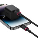 Kabel Baseus Dura USB-C/Lightning 20W 1 m - černo-červený