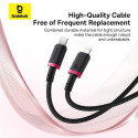 Kabel Baseus Dura USB-C/Lightning 20W 1 m - černo-červený