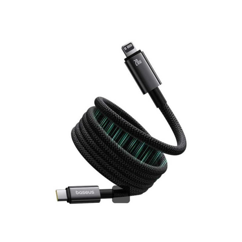 Kabel Baseus TUNGSTEN USB-C/Lightning magnetický 1m 20W pro telefony - černý