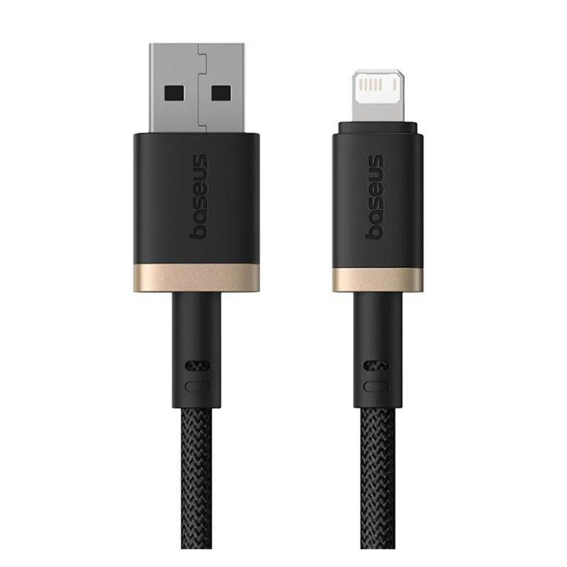 Kabel Baseus Dura USB/Lightning 1m 2.4A pro iPhone - černo zlatý