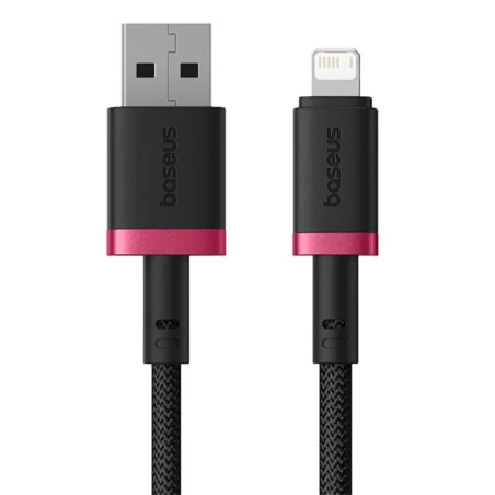 Kabel Baseus Dura USB/Lightning 2 m 2.4A - červeno černý