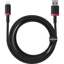 Kabel Baseus Dura USB/Lightning 2 m 2.4A - červeno černý