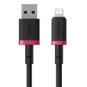 Kabel Baseus Dura USB/Lightning 1m 2,4A – červeno černý