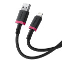 Kabel Baseus Dura USB/Lightning 1m 2,4A – červeno černý
