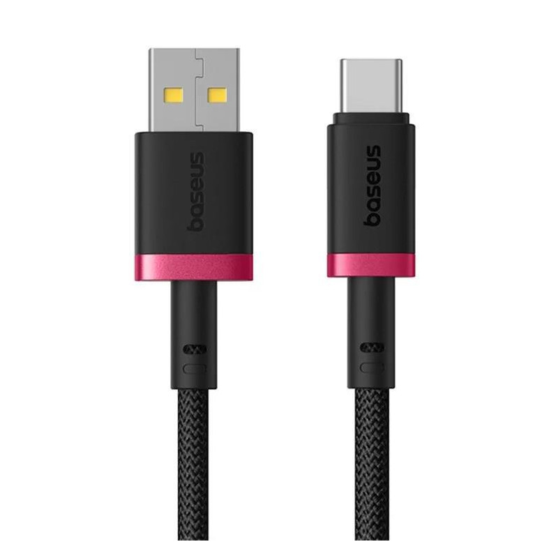 Kabel Baseus Dura USB/USB-C 1m 60W pro nabíjení a data - červený/černý