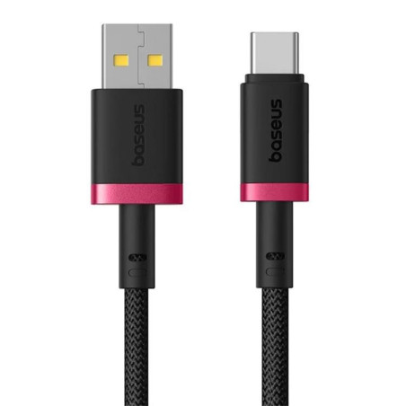 Kabel Baseus Dura USB/USB-C 60W 1m – červený/černý