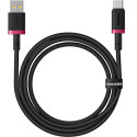 Kabel Baseus Dura USB/USB-C 60W 1m – červený/černý