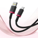 Kabel Baseus Dura USB/USB-C 60W 1m – červený/černý