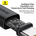 Kabel Baseus Dura USB/USB-C 60W 1m – červený/černý