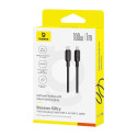 Kabel Baseus Silky USB-C/USB-C 100W 1m černý