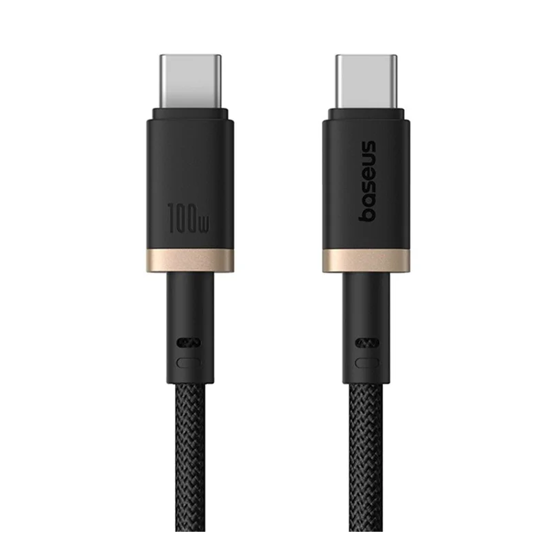 Kabel Baseus Dura USB-C/USB-C 1m 100W pro nabíjení - černo zlatý