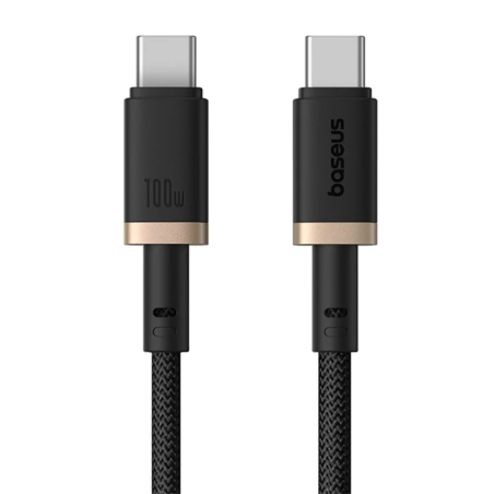 Kabel Baseus Dura USB-C/USB-C 1m 100W - černo zlatý
