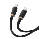 Kabel Baseus Dura USB-C/USB-C 1m 100W - černo zlatý