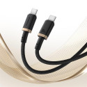 Kabel Baseus Dura USB-C/USB-C 1m 100W - černo zlatý
