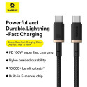 Kabel Baseus Dura USB-C/USB-C 1m 100W - černo zlatý