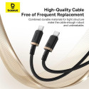 Kabel Baseus Dura USB-C/USB-C 1m 100W - černo zlatý