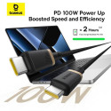 Kabel Baseus Dura USB-C/USB-C 1m 100W - černo zlatý