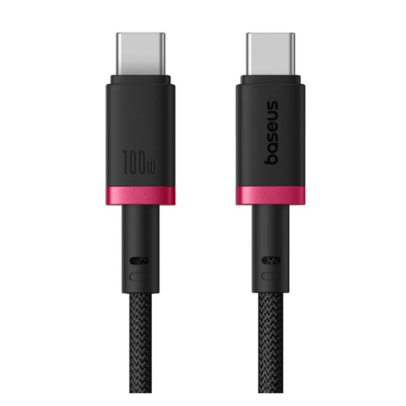 Kabel Baseus Dura USB-C/USB-C 100W 1m pro nabíjení a data - červeno černý