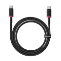 Kabel Baseus Dura USB-C/USB-C 100W 1m - červeno černý