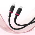 Kabel Baseus Dura USB-C/USB-C 2m 100W červeno-černý