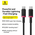Kabel Baseus Dura USB-C/USB-C 2m 100W červeno-černý