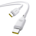 Baseus Silky USB-C/USB-C 1m 100W kabel bílý