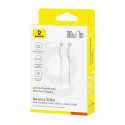 Baseus Silky USB-C/USB-C 1m 100W kabel bílý