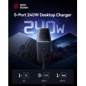 Nabíječka Baseus GaN Digital 240W 4 zařízení – černá