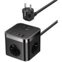 Baseus PowerCombo Cube 30W – nabíjecí stanice 3×AC, 2×USB-C, če