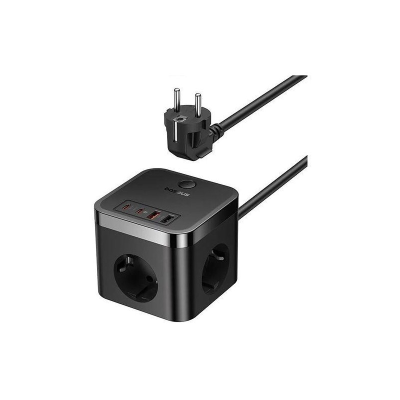 Nabíječka Baseus POWERCOMBO CUBE 30W pro více zařízení - černá