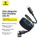 Kabel Baseus PicoGo USB-C/USB-C 240W 1m magnetický - černý