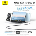 Kabel Baseus PicoGo USB-C/USB-C 240W 1m magnetický - černý