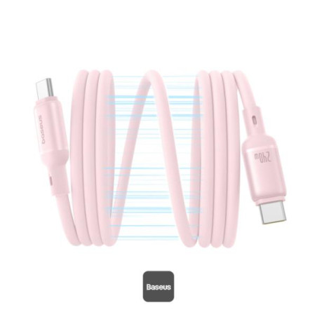 Kabel Baseus PicoGo USB‑C/USB‑C 240W 1m - růžový