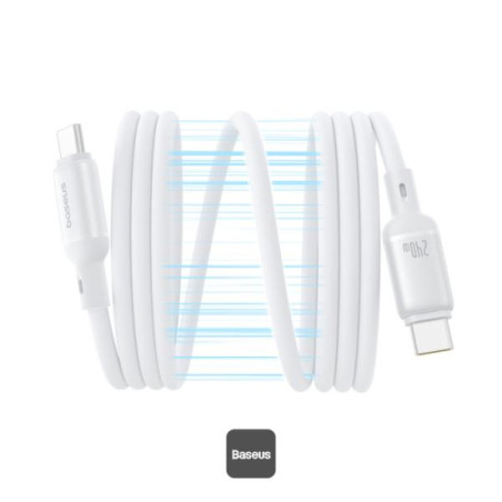 Kabel Baseus PicoGo USB-C 240 W 1 m - bílý