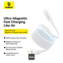 Kabel Baseus PicoGo USB-C 240 W 1 m - bílý