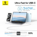 Kabel Baseus PicoGo USB-C 240 W 1 m - bílý