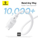Kabel Baseus PicoGo USB-C 240 W 1 m - bílý