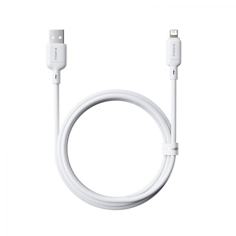 Kabel Baseus Silky USB/Lightning 1m 2.4A pro iPhone - bílý