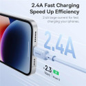 Kabel Baseus Silky USB/Lightning 1m 2.4A - bílý