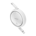Kabel Baseus FREE2PULL USB-C/Lightning pro Apple - bílý